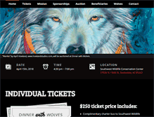 Tablet Screenshot of dinnerwithwolves.com